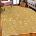thumbnail image 3 of Vintage Decorative Rug, Monochrome Style Classic Victorian Inspired Rococo Motif Repetition, Quality Carpet for Bedroom Dorm and Living Room, 6 Sizes, Dark Mustard, by Ambesonne, 3 of 4