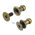 thumbnail image 4 of Unique Bargains 4mm Ball Head Stud Rivets Screw Back, 20Pack Round Head Button Nipple Rivet, Bronze Tone, 4 of 7