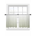 thumbnail image 2 of Sage Green Wave Lines Sheer Curtains 45 Inches Long 2 Panels Gradient Minimalist Abstract Texture Light Filtering Semi Sheer Window Curtains Drapes for Bedroom Living Room 52"x45", 2 of 7