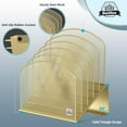 thumbnail image 3 of Tilt-down desktop file organizer, vertical file folder holder, metal frame file sorter, suitable for office and classroom desktop organization., 3 of 7