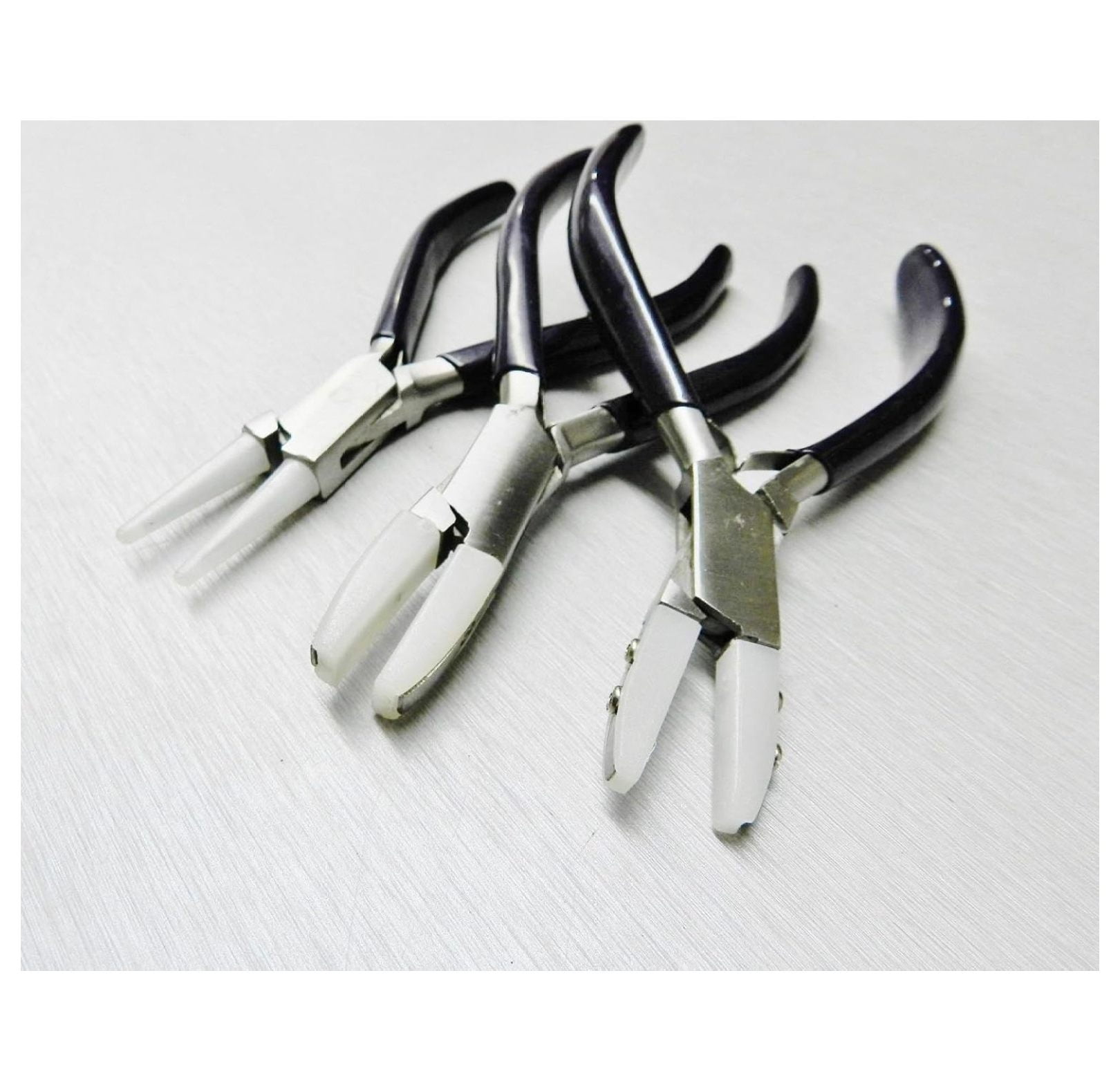 Nylon Jaw Pliers Set of 3 - Jewelry Making Bead Wire Working Tools - Bending, Forming, Shaping - Stainless Steel with Nylon Jaws