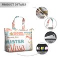 thumbnail image 2 of 22 Inch Oversized Travel Bag Lightweight Canvas Weekender Duffel with Multi Pockets, Slogan Print, 2 of 5