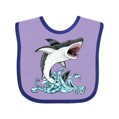 

Inktastic Great White Shark Jumping Gift Baby Boy or Baby Girl Bib