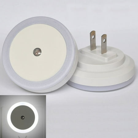 

1 Pcs Light Control Sensor Light LED Night Light Round Shaped for Hallway Cabinet Closet Stairs pinshui