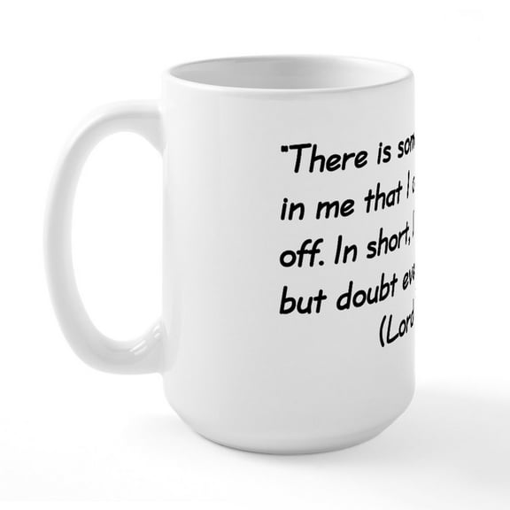 CafePress - Lord Byron Pagan Quote Large Mug - 15 oz Ceramic Large White Novelty Mug