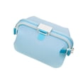 thumbnail image 4 of Silicone Lunch Box Contenedor de almacenamiento de alimentos Gran capacidad Gran capacidad Organizador de microondas plegable Bolsa de maquillaje para Azul, 4 of 9