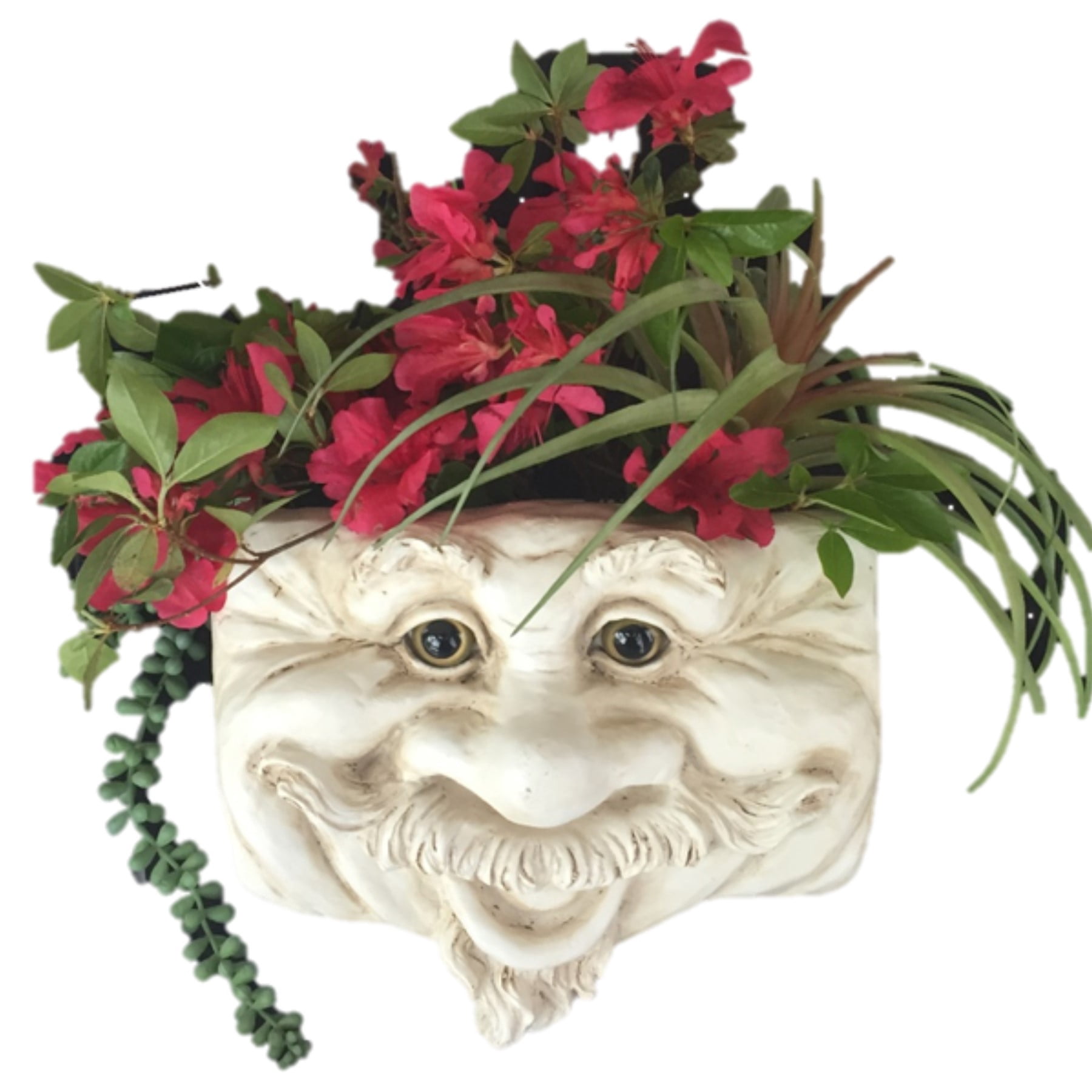 Homestyles Uncle Nate the Muggly Face Statue Tree & Patio Wall Planter