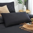 thumbnail image 3 of DBOZE Cotton Blend Bed in a Bag 5 Pieces Comforter Sets, All Season bedding Sets with Comforter, Flat Sheet, Fitted Sheet and Pillowcases(Black,Oversize King), 3 of 7