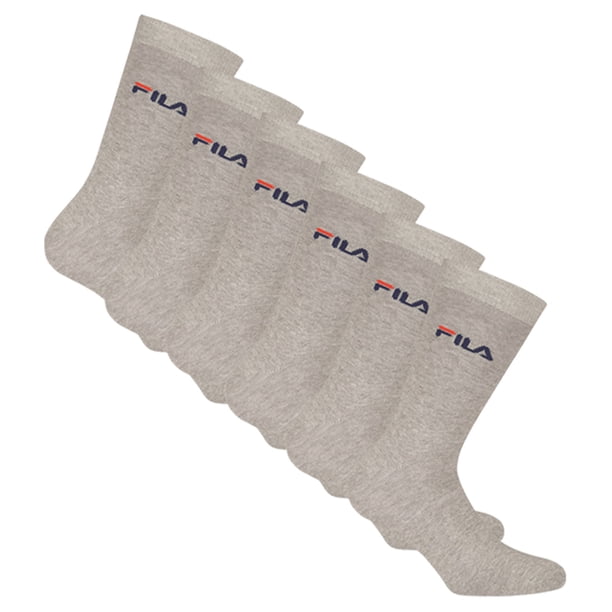 FILA Calcetines unisex, pack de 6 - calcetines, street, lifesyle, sport (2x 3 pares) Gris 39-42