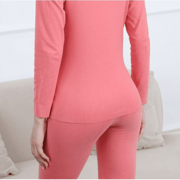 Women's Wool Thermal Underwear,Silk Base Layer Pajama Set , Long