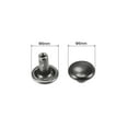 thumbnail image 2 of 20 Sets Leather Rivets Dim Gray 6mm Double Cap Brass Rivet Studs, 2 of 5