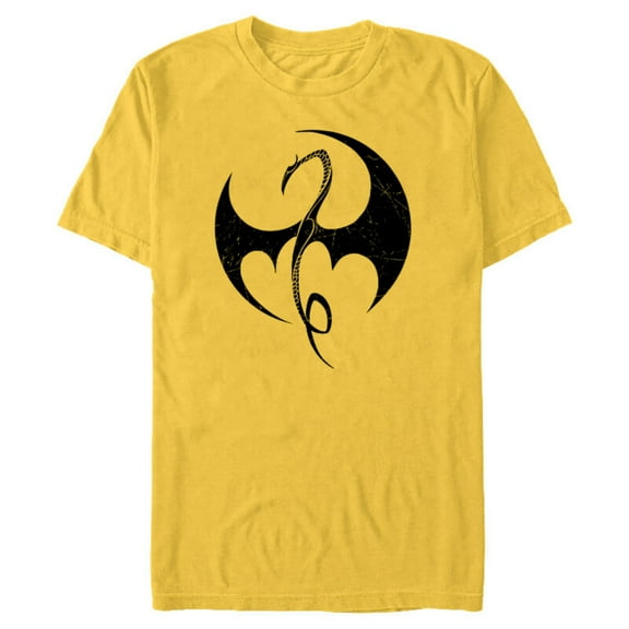Marvel Iron Fist Icon - Short Sleeve Blended T-Shirt for Adults - Customized-Yellow