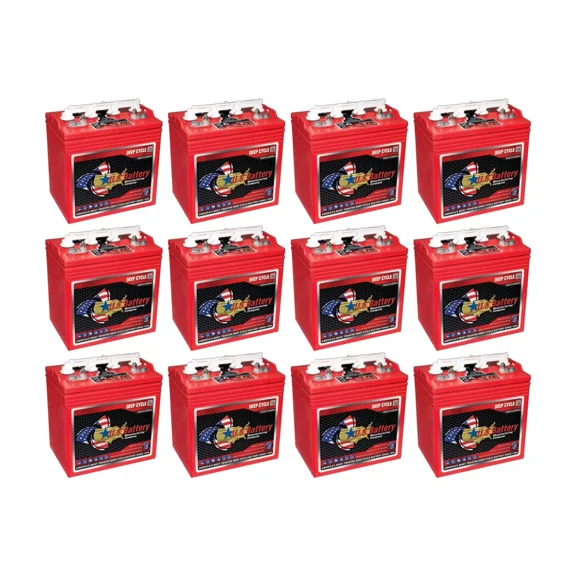 12 Pack | US Battery 8V 170Ah Deep Cycle Battery ~ Replaces Trojan T-875 T875