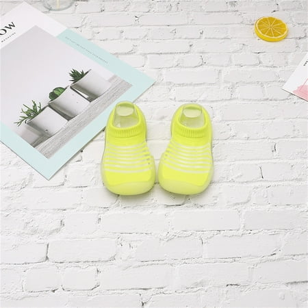

BTJX Baby Shoes First Toddler Stripe Casual Indoor Socks Elastic Walkers Soft Baby Shoes