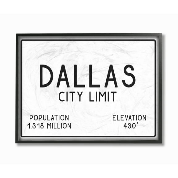 The Stupell Home Decor Collection Dallas City Limit Canvas Wall Art