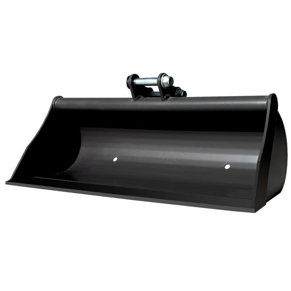 HUAYEE 800mm Toothless Bucket with Pins – Heavy-Duty Attachment for 1-1.8 Ton Mini Excavator.in-Stock in The US, 90MM/3.54in Span, 25MM/0.98in Hole Diameter, 90MM/3.54in Central Wheelbase