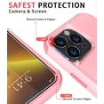 thumbnail image 3 of Diverbox for iPhone 13 Pro Max Case [Shockproof] [Dropproof] [Tempered Glass Screen Protector + Camera Lens Protector],Heavy Duty Protection Phone Case Cover for Apple iPhone 13 Pro Max (Pink), 3 of 7