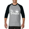 thumbnail image 1 of Artix - Mens Raglan Sleeve Baseball T-Shirts - Princess Crown, 1 of 5