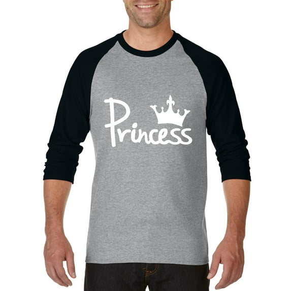 Artix - Mens Raglan Sleeve Baseball T-Shirts - Princess Crown