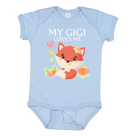 

Inktastic My Gigi Loves Me- Little Fox Gift Baby Boy or Baby Girl Bodysuit