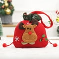 thumbnail image 2 of CuiLiyq Christmas Gift Bag, 9" x 7.5" Red Velvet Candy Bags with Drawstring Cord, Large Present Sack Bags for Xmas Present Toys Storage Bags Holiday Party Supply (Reindeer), 2 of 6