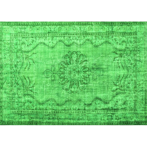 Ahgly Company Indoor Rectangle Persian Green Traditional Area Rugs, 8' x 10'