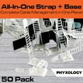thumbnail image 2 of Nova Pro Supply Cable Organizer, White Adhesive-Backed Cable Straps, 50 Pack, 2 of 6