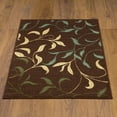 thumbnail image 3 of Ottomanson Ottohome Collection Non-Slip Rubberback Leaves Design Indoor Rug/ Mat, 3 of 5