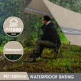 thumbnail image 2 of VILLEY Camping Tarp Rainfly for 2-4 people, 210D Waterproof Sun Shelter 10 x 11.5 ft, Octagonal Outdoor Tarp for Shade & Rain Protection, Hiking, Backpacking – Khaki, 2 of 7