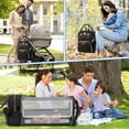 thumbnail image 7 of Diaper Bag Backpack, Multifunction Baby Bag with Changing Station, Large Capacity Diaper Bags W/ Foldable Crib & Insulated Pocket, Portable Waterproof Backpack, USB Charging Port&Stroller Straps,Black, 7 of 7