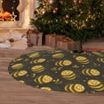 thumbnail image 6 of KLL 30" Christmas Tree Skirt Cute Cartoon Bees Xmas Tree Skirts Mat for New Year Xmas Holiday Party Indoor Outdoor Home Decoration, 6 of 7