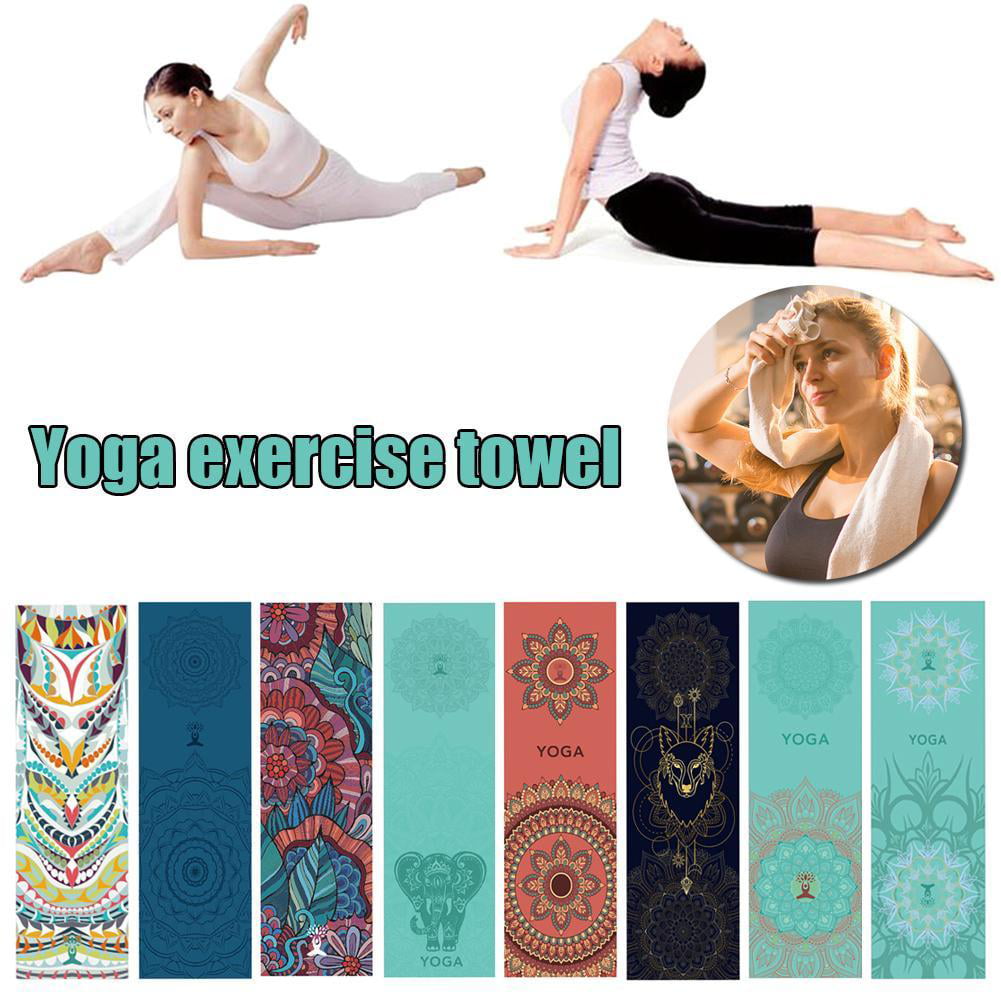 Non-Slip Yoga Pilates Mat Cover Towel Blanket Fitness Exercise Microfiber O2V8 