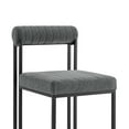 thumbnail image 4 of Anastasia Dining Chair with Matte Black Iron and Anchor Gray Fabric - Set of 2, 4 of 13