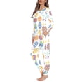 thumbnail image 2 of Renewold Trendy Pajamas for Women Size 3XL Comfortable Long Sleeve Nightwear Winter Night Sleepwear 2 Pieces Easter Egg Flower Sport Jogger Walking Lounge Set, 2 of 4