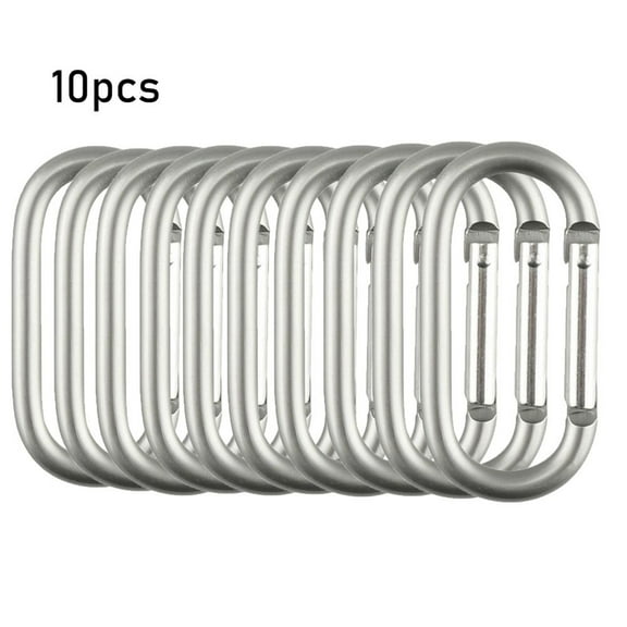 2/5/10pcs High Quality Outdoor tool Alloy Aluminum Rings Camping Hiking Camp Mountaineering Hook Buckle Keychain Travel Kit Climing Carabiner 10PCS