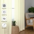 thumbnail image 5 of XUEYU Sheer Curtains 72 Inch Long, Window Curtain Panels, Rod Pocket Voile Sheer Panel Drapes, Light Filtering for Bedroom, Living Room, Yard, 2 Panels, 52" W x 72" L, Yellow, 5 of 7