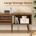 thumbnail image 2 of Kadyn Mid-Century Modern TV Stand for Up to 70" TVs with Fluted Design and Storage, Media Console, Natural Walnut, 2 of 8