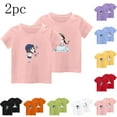 thumbnail image 2 of Qingpeng 2PC Toddler Girls T-Shirt Short Sleeve Shirt Print Cute Summer Tops Tees Little Girls Graphic, 2 of 3