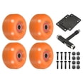 thumbnail image 1 of Unique Bargains Roues de Planche à Roulettes 52 mm et Ensemble de Roulements, Roues de Rue pour Planches à Roulettes, Roue Cruiser 95A, Orange Rouge, Lot de 4, 1 of 5