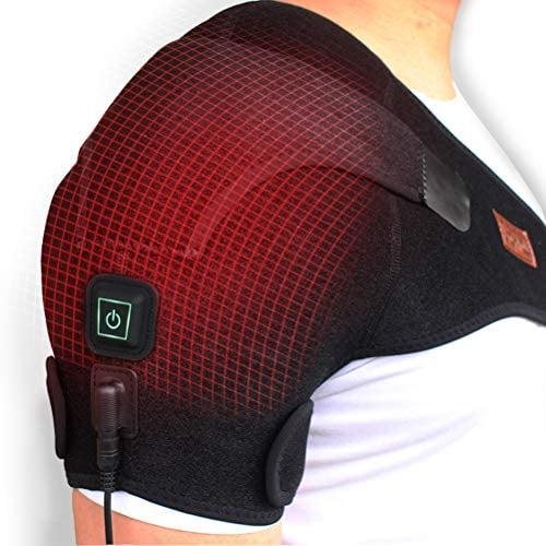CREATRILL Heated Shoulder Wrap, 3 Heat Settings, Heating Pad Support