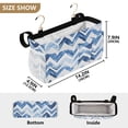 thumbnail image 3 of Ryvnso Bedside Caddy Blue Watercolor Bedside Storage Bag Hanging Organizer, 3 of 8