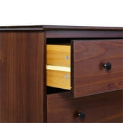 Bowery Hill Modern 40H Solid Wood Bedroom Dresser with 4-Drawers in Walnut