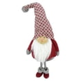 thumbnail image 2 of 20.5" Red and Grey Smiling "Randall" with Heart Hat Standing Santa Gnome Table Top Christmas Figure, 2 of 2