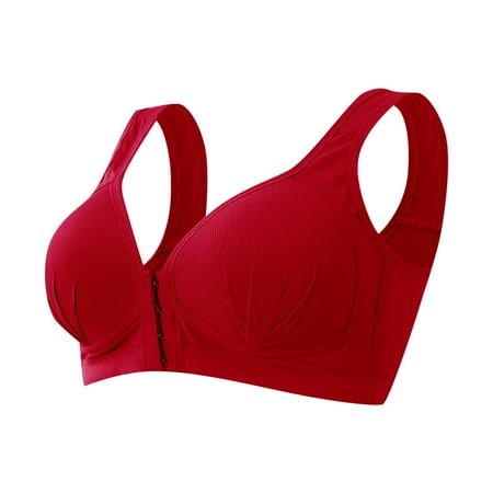 QIJIE Shapedly Bra  Shapedly Back Smoothing Push-Up Bra  7-Breasted Fashion Deep Cup Bra  No Wire Push Up Bra Pink L