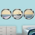 thumbnail image 2 of VWAQ Boat Window Decals - Portholes Decor, Ocean View Wall Mural - VWAQ-SPW6 (20" Diameter, Silver), 2 of 3
