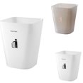 thumbnail image 4 of Injueey Papelera de cocina para el hogar, baño, dormitorio, papelera de plástico, papelera, papelera Suministros de limpieza para el hogar Blanco, 4 of 6