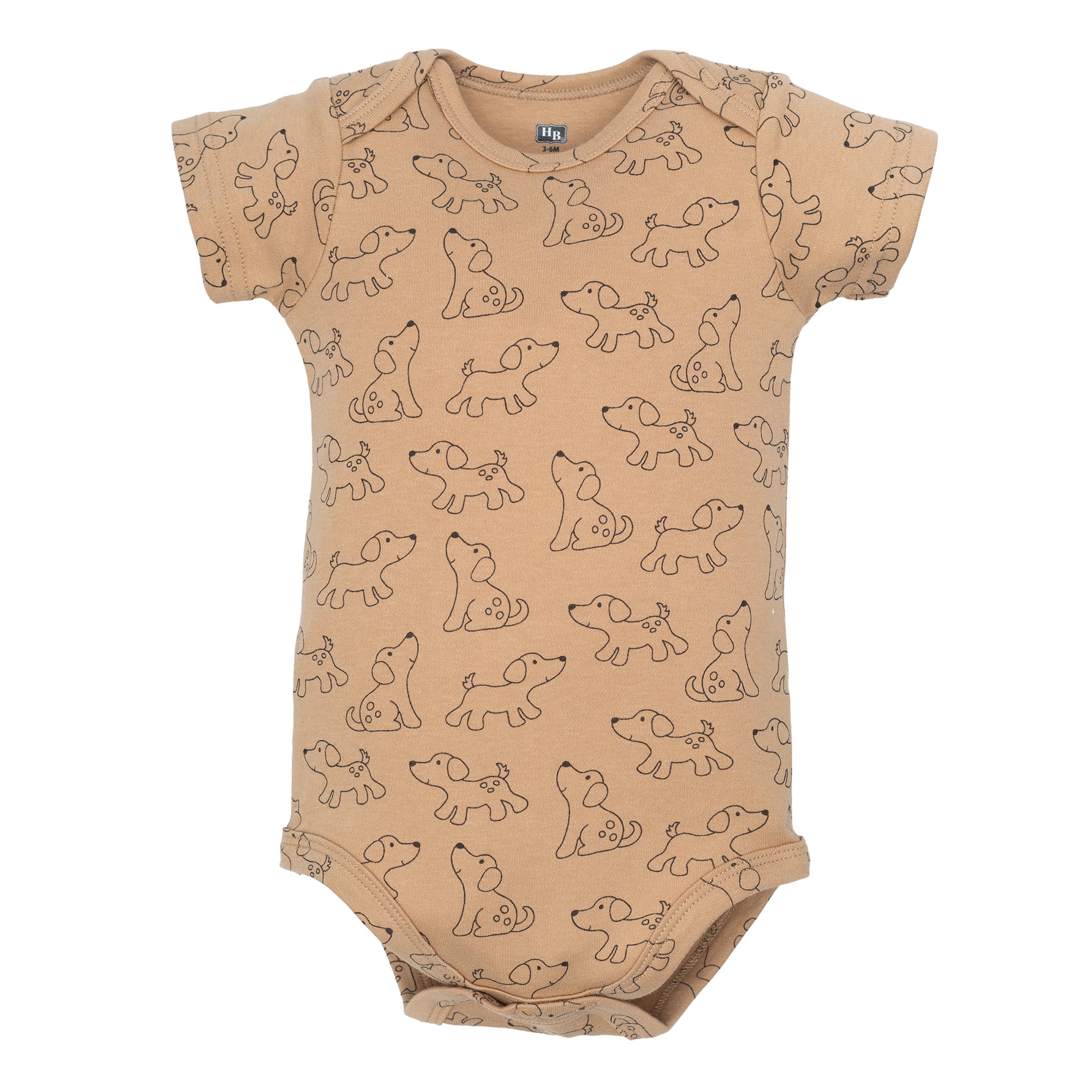 Hudson Baby Infant Boys Cotton Bodysuits 5-Pack, Ruff Being Cute Dog, 0-3 Months