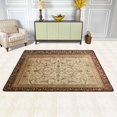 thumbnail image 2 of Dreamtimes Golden Flower Figure Area Rug 72x48in Ethnic Theme Non-Slip Floor Carpet Comfort Floor Mats Decor for Indoor Living Dining Room and Bedroom Area, 2 of 7
