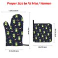 thumbnail image 2 of Balery Dinosaur Astronaut Pattern Oven Mitts and Pot Holders 4 pcs Set, Kitchen Oven Glove High Heat Resistant 500℉ Oven Mitts with Non-Slip Silicone Surface, 2 of 6
