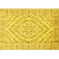 thumbnail image 1 of Ahgly Company Machine Washable Indoor Rectangle Medallion Yellow Traditional Area Rugs, 5' x 8', 1 of 4